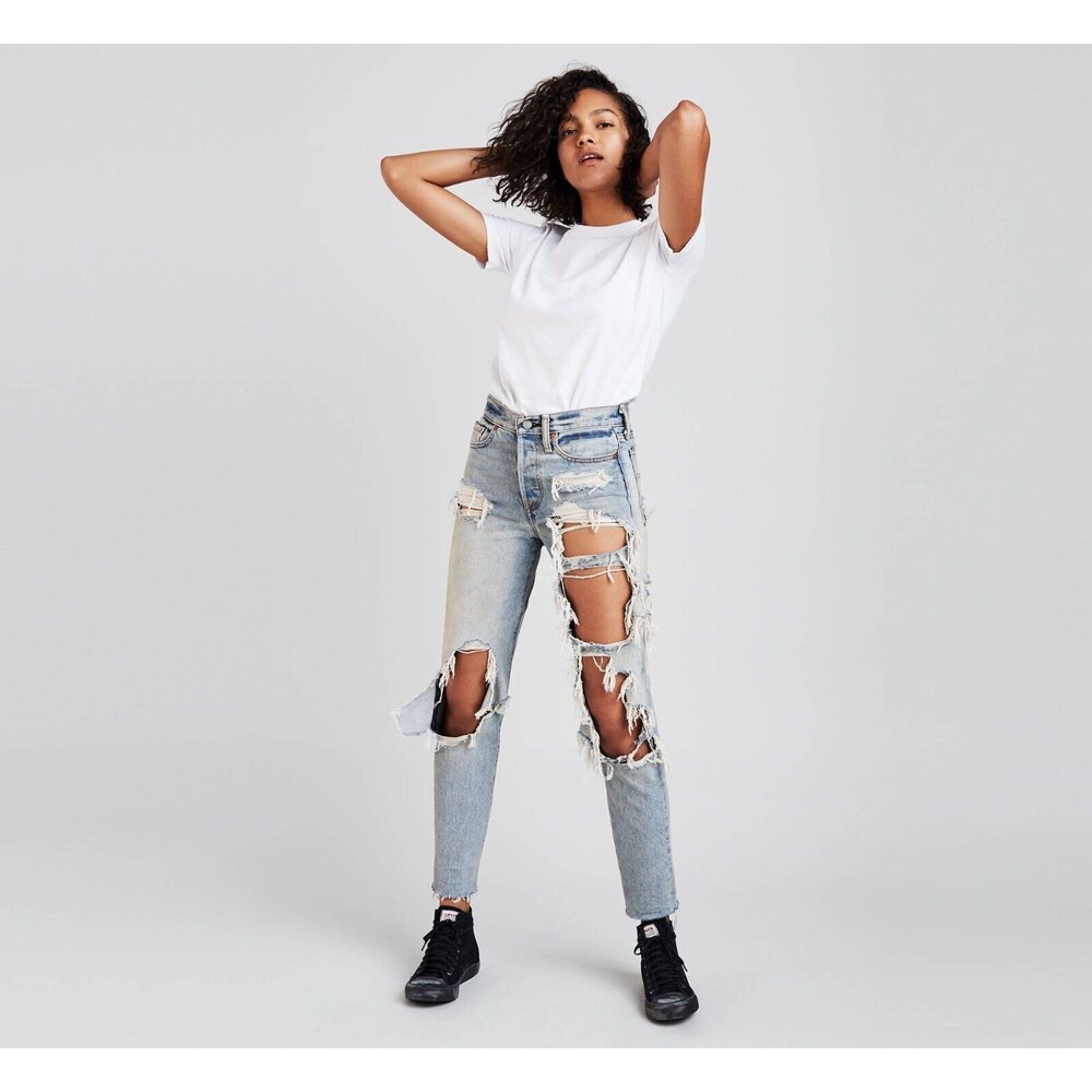 Levis Premium x Rolling Stones Womens Wedgie Icon Denim Jeans 27 Blue High Rise